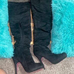 Black high hills boots